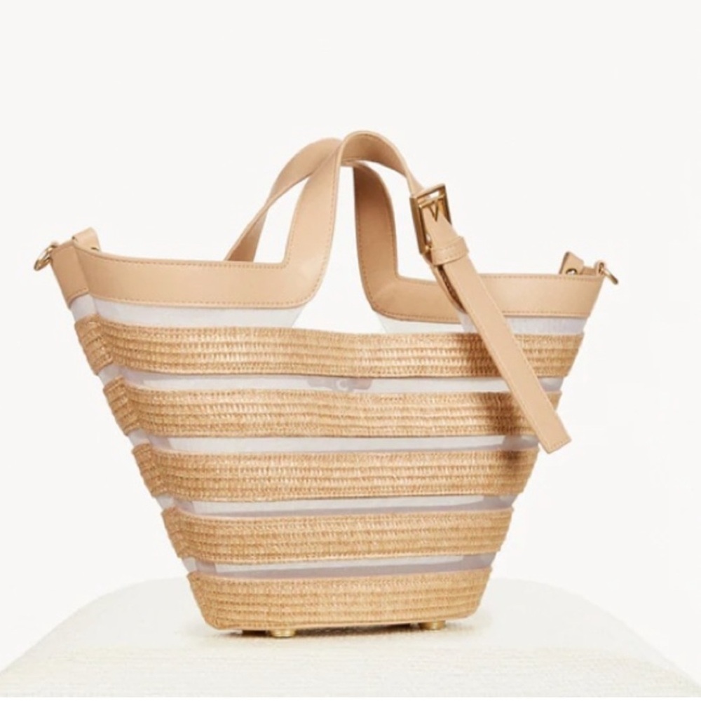 LAST CULT GIA LASZLO MINI CROSSBODY SEMI-TRANSPARENT TOTE WITH SMOOTH LEATHER